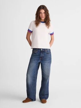Madewell Low Slung Baggy Jeans in Japanese Denim